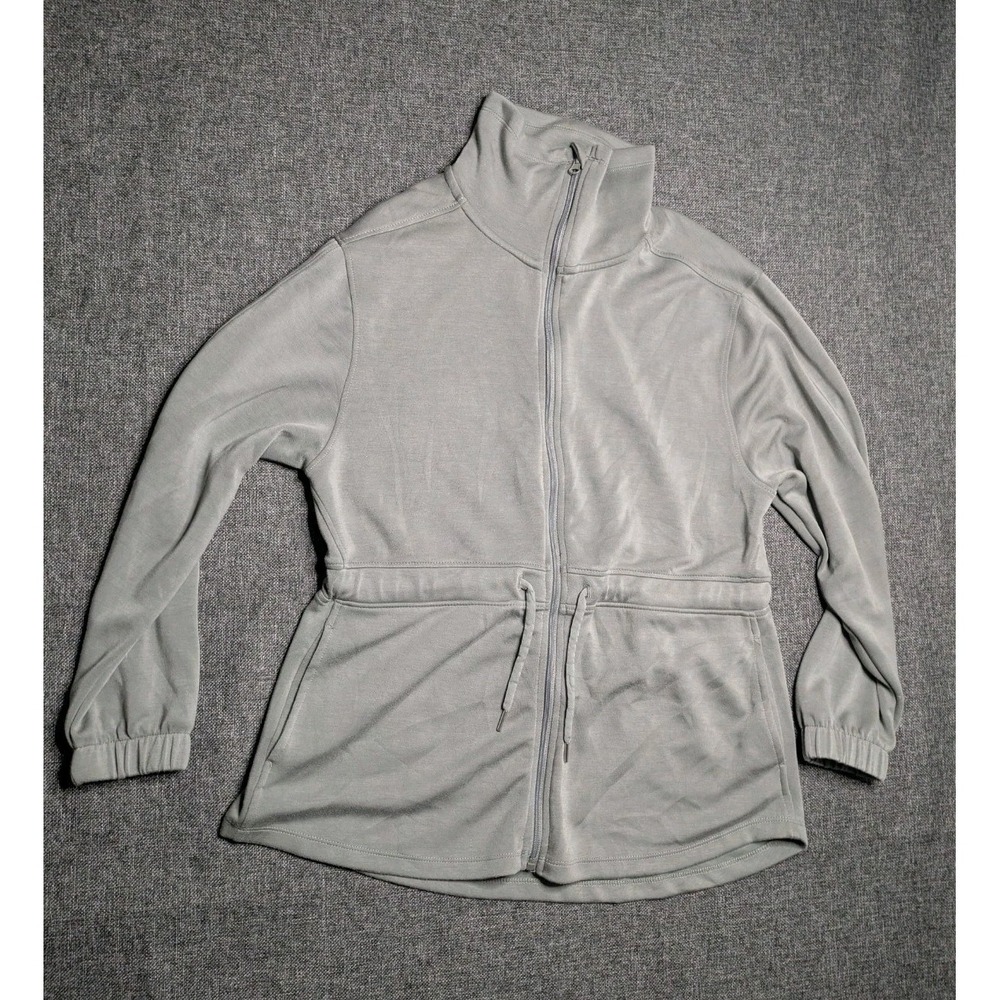 RBX Jacket Active Performance Women's Gray Full Zip Medium Long Sleeve Shirt